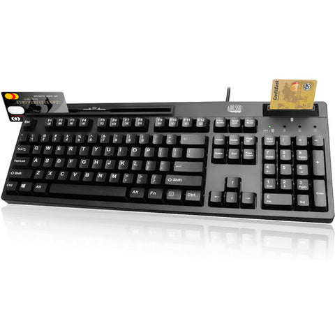Adesso, Inc EasyTouch 630RB Smart Card & Magnetic Stripe Reader Keyboard